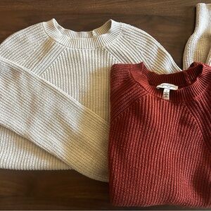 Women's Sweater Set - Cream and Auburn